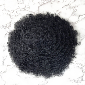 Tóc con người Topper Tóc Giả afro <span class=keywords><strong>Jerry</strong></span> Curl toupees xoăn cho nam giới 1 mảnh lụa cơ sở tóc giả màu đen tóc Trung Quốc Màu sắc tự nhiên - Product Image 6