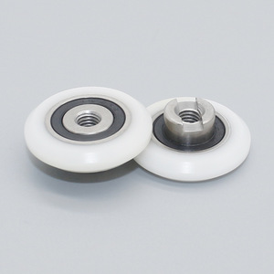 V-Type M5*25*9.5mm Plastic Wheel with Rubber-Coated Countersunk Roller Inner Ring S688RS Bearing Protruding Threads <b>Pulley</b> - Product Image 4