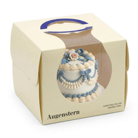 Boîte à gâteau carrée en gros, personnalisée, imprimée, pour boulangerie, emballage alimentaire sûr, boîte cadeau en papier avec fenêtre