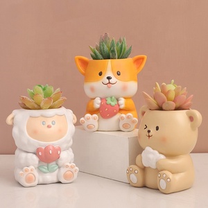 Dessin animé créatif populaire mignon Animal ameublement de maison bureaux hôtels centres commerciaux succulent bonsaï Pots de fleurs multifonctions - Product Image 4