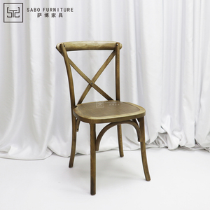 Commercio all'ingrosso Hotel impilabile banchetto ristorante all'aperto per feste di nozze <span class=keywords><strong>in</strong></span> <span class=keywords><strong>legno</strong></span> massello <span class=keywords><strong>in</strong></span> <span class=keywords><strong>legno</strong></span> Bentwood <span class=keywords><strong>sedie</strong></span> con retro incrociato <span class=keywords><strong>in</strong></span> Rattan - Product Image 3