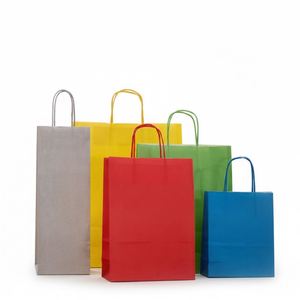 Sacs en papier kraft blancs biodégradables et réutilisables, sur mesure, pour la vente en gros à bas prix, respectueux de l'environnement, pour les plats à emporter - Product Image 1