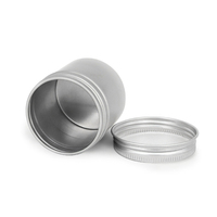 Mini pots métalliques ronds à couvercle fileté, contenants vides personnalisés pour épices, pilules et emballage de crèmes cosmétiques