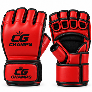 Gants de MMA personnalisés en cuir véritable pour l'entraînement, le sparring et le grappling, design à paume ouverte, absorption des chocs, vente en gros OEM - Product Image 6