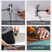 Juego de Herramientas FixCraft para el Hogar, Caja de Herramientas Resistente, Taladro Inalámbrico de 21V, Pistola de Pegamento Caliente de 60W, Herramienta de Reparación Multiusos de Acero con Alto Contenido de Carbono