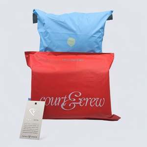 Sacs d'expédition mat express Blue Sky, sacs d'expédition mat UV noir, sacs d'expédition personnalisés rouges, polymailers, emballage d'expédition personnalisé, étiquette de sac d'expédition - Product Image 1