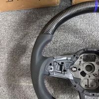 Volant de haute qualité en cuir semi-synthétique et carbone véritable pour Volkswagen Golf R MK5 MK6 MK7 GTI Passat CC Accessoires