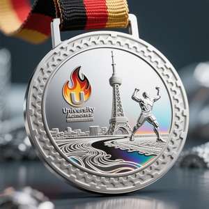 На заказ 3D яркий цвет объемный заказ колледж цинковый сплав спортивная медаль Студенческая активная награда кампус Чемпионат сувенирная медаль - Product Image 1