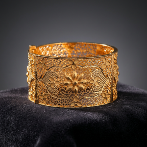 Wholesale Oro Joyeria Traditional Fashion Bangle 14K 18K 24K Gold Plated Brass Kada <b>Forming</b> Jewelry - Product Image 3