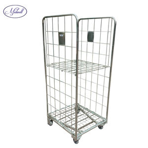 <span class=keywords><strong>Conteneur</strong></span> à Cage roulante de stockage de cargaison de supermarché, amovible et robuste, pliable et emboîtable, <span class=keywords><strong>prix</strong></span> d'usine - Product Image 6