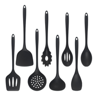 Ensemble d'ustensiles de cuisine en silicone 8 pièces, qualité alimentaire, antiadhésif, couteau, cuillère, spatule, planche à découper, ensemble d'accessoires de cuisine