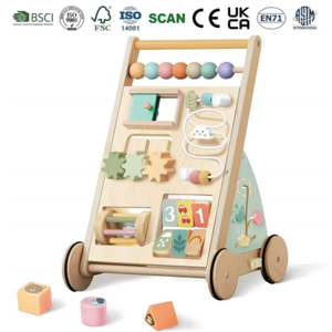 Marche-bébé en <span class=keywords><strong>bois</strong></span>, trotteur pour bébé, jouet Montessori, jouets éducatifs pour bébés, marche-bébé multifonctionnel en <span class=keywords><strong>bois</strong></span> - Product Image 1