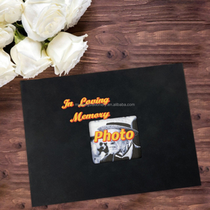 <span class=keywords><strong>Libro</strong></span> di Condolenze con Copertina Rigida 10.24*7.68 Pollici, Design Personalizzato con Logo, Rilegatura Cucita, Finestra Rettangolare - <span class=keywords><strong>Libro</strong></span> dei Ricordi Personalizzato - Product Image 2
