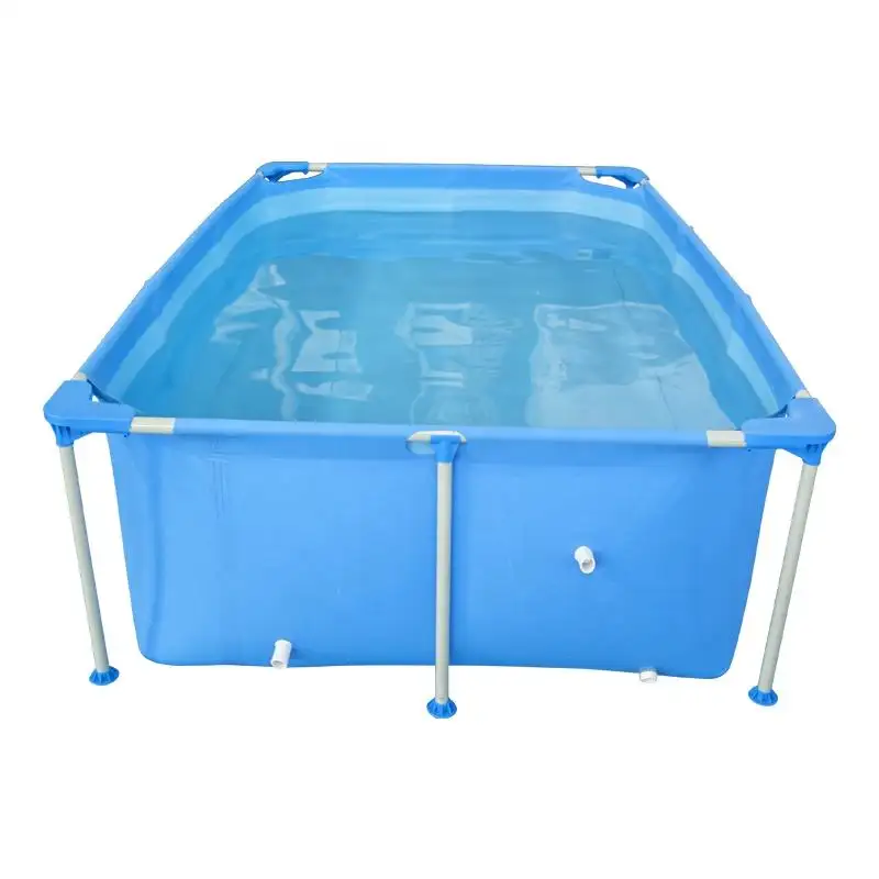 Outdoor Rectangular Metal Frame Swimming Pool Inflatable Water Pool Above Ground for Backyard Garden Waterparty