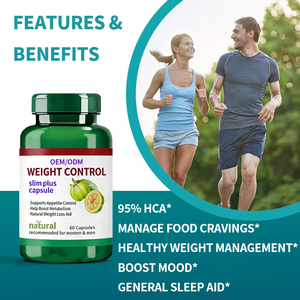 Kräuter-Gewichtsverlust Garcinia Cambogia Extrakt Fettverbrenner Schlankheitskapseln Stoffwechselmanagement Verdauungsgesundheitsvorteile - Product Image 3