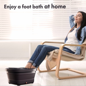 Su Jetleri ve Müzik Fonksiyonlu Katlanabilir Ayak <span class=keywords><strong>Spa</strong></span> Masaj Aleti, Ayak Banyosu Masajı ve Rahatlama İçin - Product Image 6