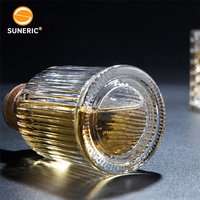 Bouteille à cocktail miniature de 90 ml en forme de cage à oiseaux avec bouchon en métal, verseur à liqueur, style japonais vintage, en verre transparent, pour vin et liqueurs amères