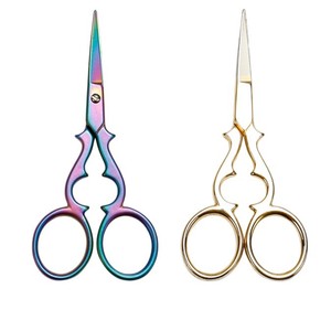 Retro Alloy Scissors Stainless Steel Multicolor Straight Head Home Sewing Embroidery Tools - Product Image 5