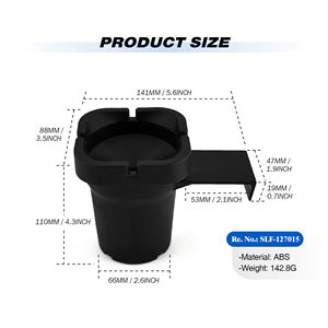 Venta caliente al por mayor Automóvil Coche Cenicero Accesorios interiores Moda Cigarrillo Portavasos Fumar Cubo <span class=keywords><strong>de</strong></span> basura - Product Image 5