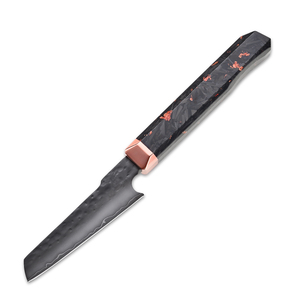 <span class=keywords><strong>Couteau</strong></span> <span class=keywords><strong>de</strong></span> cuisine professionnel <span class=keywords><strong>japonais</strong></span> KEENHOPE en acier SKD11, <span class=keywords><strong>couteau</strong></span> à éplucher Sanmai à 3 couches, avec renfort en cuivre et manche en fibre <span class=keywords><strong>de</strong></span> carbone - Product Image 2