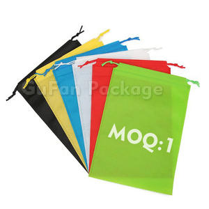 กระเป๋าหูรูดผ้าใยสังเคราะห์ปรับแต่งโลโก้ได้เป็นมิตรกับสิ่งแวดล้อมกันฝุ่นสำหรับรองเท้าและก๊อกน้ำถุงช้อปปิ้ง - Product Image 2