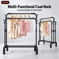 Porte-manteau d'intérieur multifonctionnel mobile personnalisable sur pied pour magasin de vêtements dortoir chambre vêtement