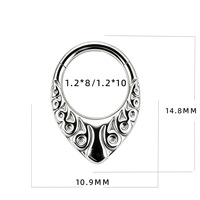 Cincin hidung tanpa sambungan dari paduan titanium F136, cincin septum hidung, perhiasan tindik tubuh dari paduan titanium G23, anting cincin hidung.