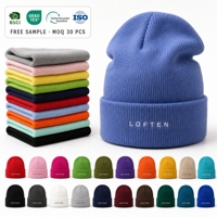Gorros de Punto con Logo Bordado Personalizado, Multicolor, Acrílicos, con Puño, Diseño de Calavera, Clásicos, Jacquard, Cálidos, de Invierno, para Hombre y Mujer