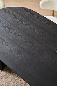 Voxhome Juego de mesa de comedor de estilo nórdico, muebles de cocina de restaurante modernos de madera ovalada, mesa de cena ensamblada de lujo - Product Image 4