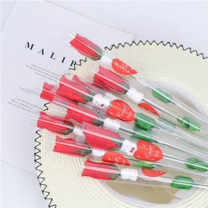Rosas Artificiales de Seda Tainen con Adhesivo de Corazón Rojo, Accesorios y Decoraciones para Bodas - Product Image 1