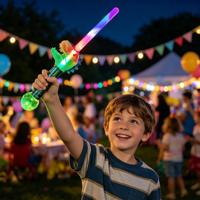 Baguette Magique LED Clignotante, Boule Disco Lumineuse, Épée de Dinosaure pour Enfants, Fournitures de Fête d'Anniversaire, Halloween, Noël, Baguette Lumineuse T-Rex