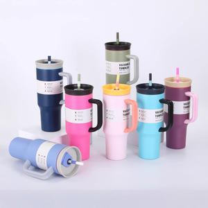 Nuevo Vaso Térmico Elegante con Aislamiento al Vacío <span class=keywords><strong>para</strong></span> Hombres y Mujeres, <span class=keywords><strong>de</strong></span> Acero Inoxidable 304, con Asa y Pajita, 40oz, <span class=keywords><strong>para</strong></span> Coche, Mantiene Frío - Product Image 2