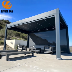 Pérgola de Aluminio con Cobertizo para Auto, Doble Uso, Protección Solar y Cubierta para Estacionamiento, Impermeable, para Casa o Villa - Product Image 6