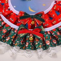 Zoyi Pet Nœud Papillon de Noël Populaire pour Animaux de Compagnie, Bavoir Anti-Bave en Polyester et Dentelle, Accessoire de Costume de Noël pour Chat, Petit Chien, Chiot, Chaton