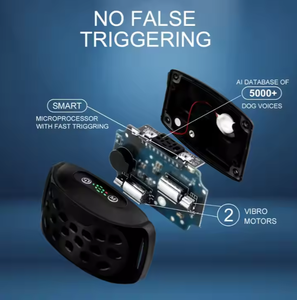 Collar de perro antiladridos caliente de Europa 100% seguro sin golpes IP67 impermeable pitido vibración collar de entrenamiento certificados CE para perros - Product Image 5