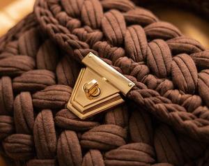 Chocolate Brown <b>Braided</b> Handmade Purse Ethnic Stylish Pearl Two Straps Purse Cotton <b>Cord</b> Weaving for Women's Mini Bags - Product Image 5