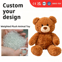 Peluche lestée personnalisée de 3 lb pour soulager l'anxiété, jouet chauffant parfumé à la lavande, peluche lestée personnalisée pour chien