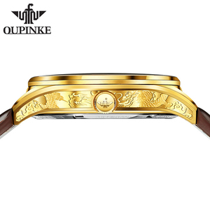 Oupinke 3176 marca <span class=keywords><strong>internacional</strong></span> relojes automáticos para hombre <span class=keywords><strong>reloj</strong></span> de pulsera dragón chino hueco de lujo <span class=keywords><strong>reloj</strong></span> mecánico de alta calidad - Product Image 2