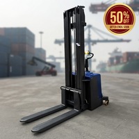 Gerbeur électrique 3m de levage, capacité personnalisée, mât simple, élévateur hydraulique CE, batterie lithium-ion, pneus pleins/polyuréthane pour