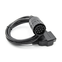 Adaptador de Diagnóstico OBDII OBD 2 OBD2 de 16 Pines a Redondo de 10 Pines, Cable Conector para Motocicletas BMW