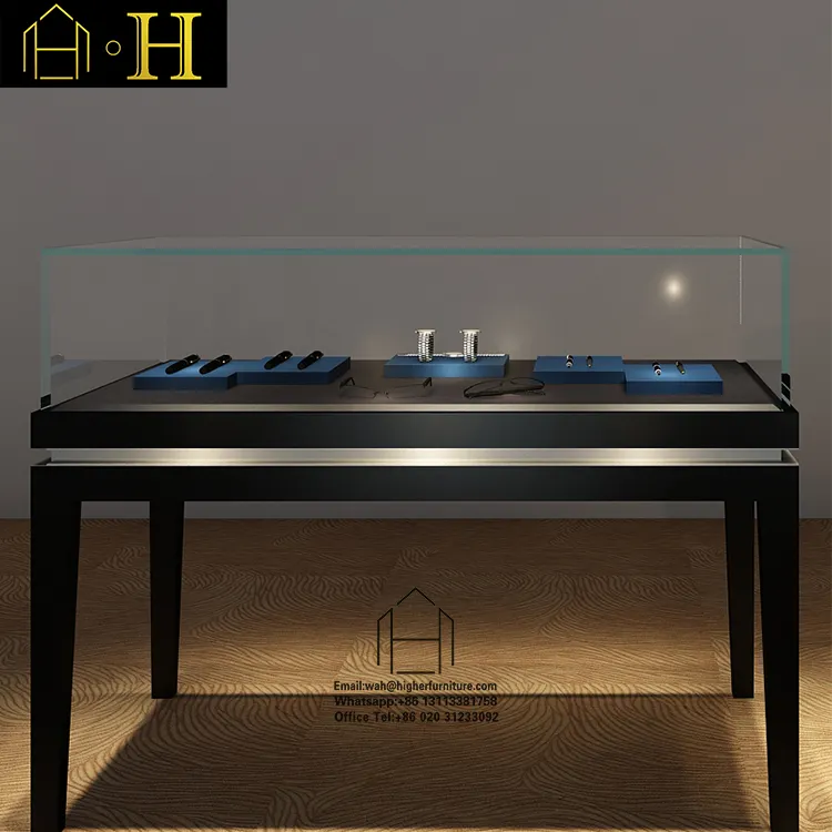 New Design High Grade Glass Led Jewelry Showcase Display Cabinet Customized