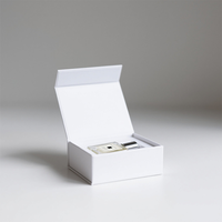 Boîte en papier d'emballage avec couvercle magnétique pour flacon de parfum ou d'huile essentielle, design luxueux, personnalisable avec logo imprimé, vide, pour cosmétiques, 30, 50, 100 ml
