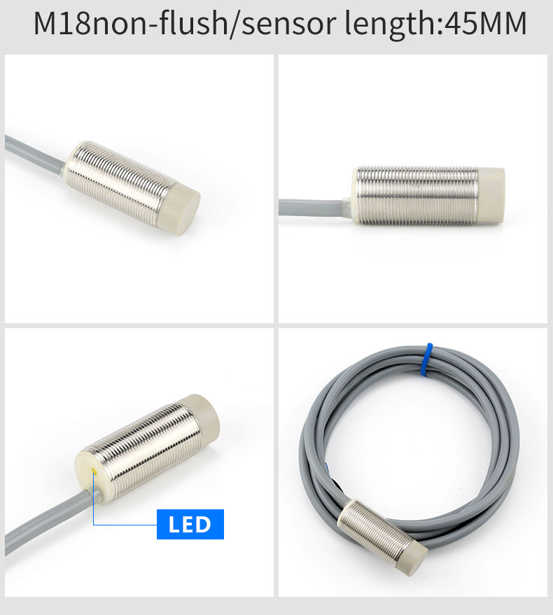 12V or 24V dc 3-wire M18 PNP series inductive proximity sensor Products ...