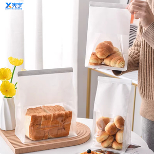 Kantong Kertas Roti Kraft Anti Minyak Kualitas Makanan, Grosir Pabrik, Dengan Jendela Transparan untuk Restoran, Donat, <span class=keywords><strong>Popcorn</strong></span>, dan Makanan Bawa Pulang - Product Image 4
