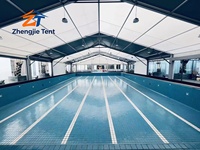 Tente de réception toutes saisons pour piscine et terrain de basketball/football, tente professionnelle pour complexe aquatique avec structure en alliage d'aluminium