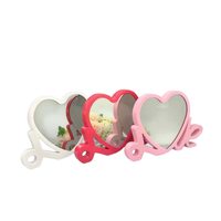 Bingkai Cermin Ajaib LED Bentuk Hati, Bingkai Foto Menyala, Hadiah Cinta Valentine, Dekorasi Meja, Grosir