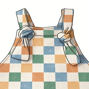 Salopette Corta a Quadri per Neonata in Bambù Morbido, Pantaloni con Bretelle Traspiranti per Bambina, <span class=keywords><strong>Tuta</strong></span> Casual da Esterno per Bambine - Product Image 6