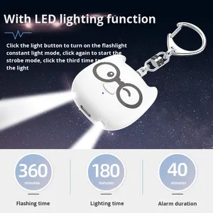 Nuevo Llavero de Seguridad con Forma de Búho, Mini Alarma Personal Recargable por USB, Anti-lobo, para Mujeres - Product Image 4