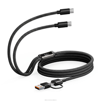 Câble USB-C vers MIDI 2-en-1 de 1,2 m avec blindage tressé et gaine en PVC, âme en cuivre pur pour imprimantes et pianos
