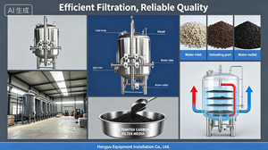 Machine de filtration à charbon actif en acier inoxydable SUS304 haute efficacité avec cuve sous pression et PLC pour le traitement de l'eau industrielle - Product Image 5